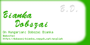 bianka dobszai business card